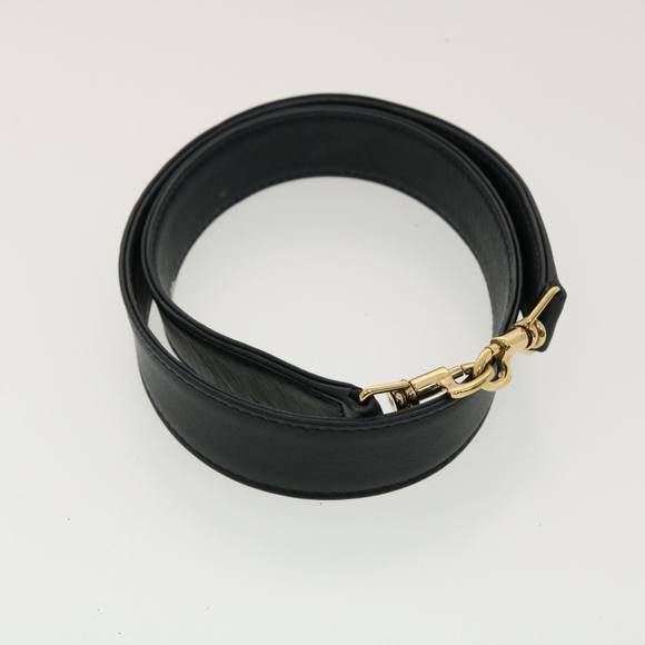 GUCCI Bamboo Hand Bag Leather 2way Navy 001.7265.1577 Auth yk6678B - Picture 12 of 16